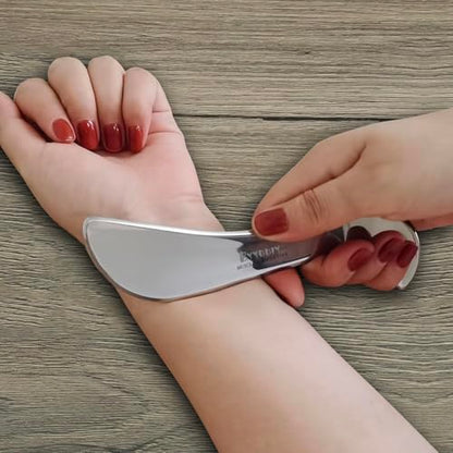 304Stainless Steel Gua Sha Muscle Scraper Scraping Massage Tool Kit,IASTM Tools, Great Soft Tissue Physical Therapy Used for Back, Legs, Arms,Neck (L-SD2B)