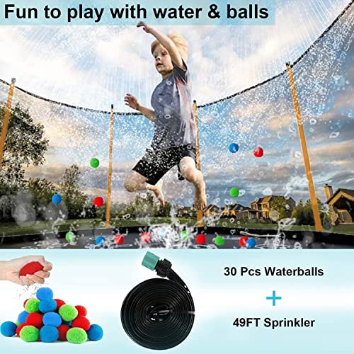 1500LBS 10FT 12FT 14FT 16FT Trampoline for Kids Adults with Basketball Hoop, Enclosure Net, Sprinkler, Lights, Disco Ball with Music Speaker, Heavy Duty Trampoline Outdoor Trampolines - color: Green - 15FT