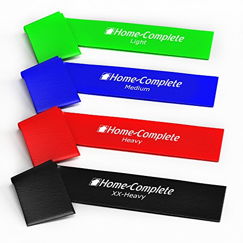 Resistance Bands for Working Out - Workout Band Loop - Exercise Bands with 4 Levels for Toning, Stretching or Physical Therapy by Home-Complete