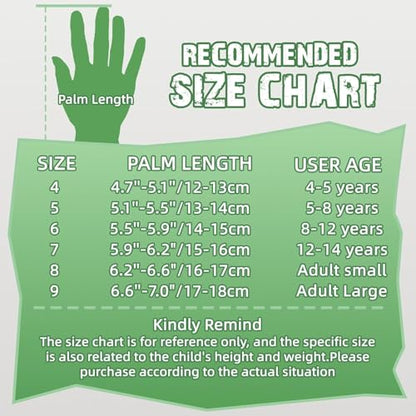 Goalkeeper Gloves for Kids Youth, Soccer Goalie Gloves with Double Protection, Anti-Slip Soccer Gloves, Super Grip