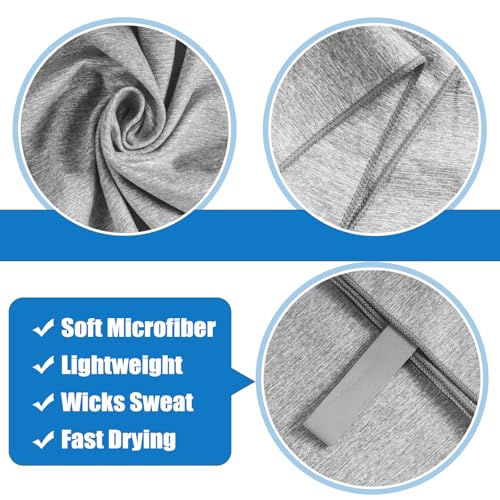 Microfiber Beach Swimming Pool Yoga Mat Body Towel Quick Dry Large Size Camping Towel Lightweight (Grey, 1 Pack XL(31.5X70 Inch) - color: Grey, size: 1 Pack XL(31.5X70 Inch