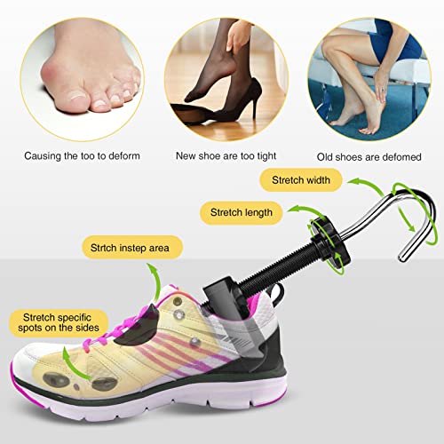 eachway Shoe Stretcher Shoe Trees,Adjustable Length & Width for Men and Women - color: M(for M's Us6.5-10; Wm's Us10-13.5 )Yellow