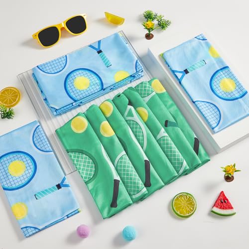 30 Pcs Tennis Cooling Towels for Neck and Face 40 x 12 Inch Tennis Sports Team Gifts Workout Ice Towels for Gym Sweat Microfiber Breathable Chilly Bulk Neck Wraps for Athletes Camping Travel Yoga - style: Tennis