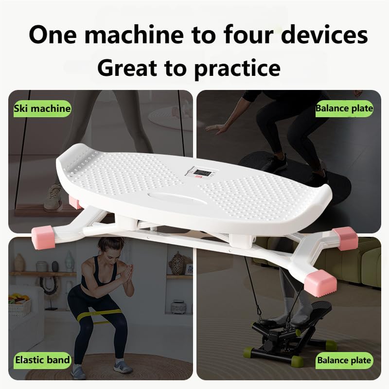 Balance Board,2026 New all motion exerciser,Portable Ski Balancing Machine with Lcd Monitor and Elastic Bands,Adjustable Intensity/Non-Slip Ma Pedal, Silent Exercise for Home
