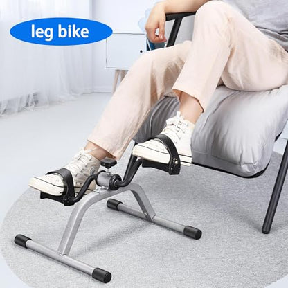 Pedal Exerciser Mini Exercise Bike for Leg and Arm Recovery Exercise Lightweight and Portable Floor Bike