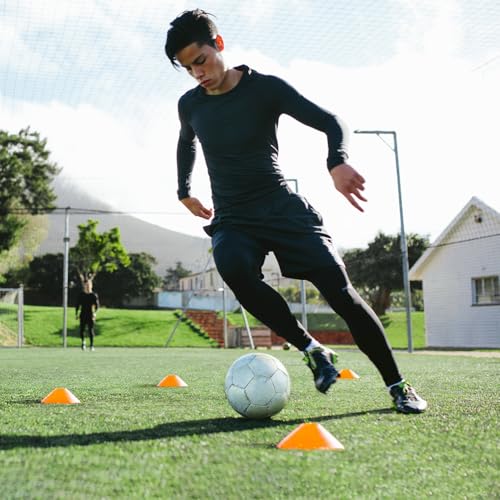 GHB Soccer Cones 25/50/100 Pack Disc Soccer Sport Cones - color: 25Pcs Orange