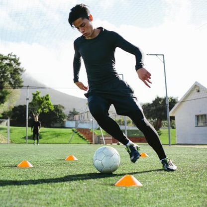 GHB Soccer Cones 25/50/100 Pack Disc Soccer Sport Cones - color: 25Pcs Orange