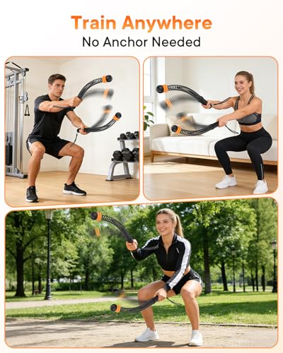Weighted Ropeless Battle Ropes — 3 Pack Adjustable Portable Ropeless Battle Ropes for Home Gym, Workout Exercise Rope for Low-Impact Workout, HIIT and Low-Impact Aerobic Training for Men & Women