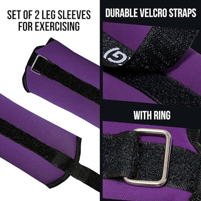FUXION Adjustable Ankle Weights 1.5/2.0/2.5 lbs Pair, Fully Adjustable for Ankle Wrist Arm or Leg, for Training Warm-up Pilates Gym Accessories - size: set 2 pz 2.0lb