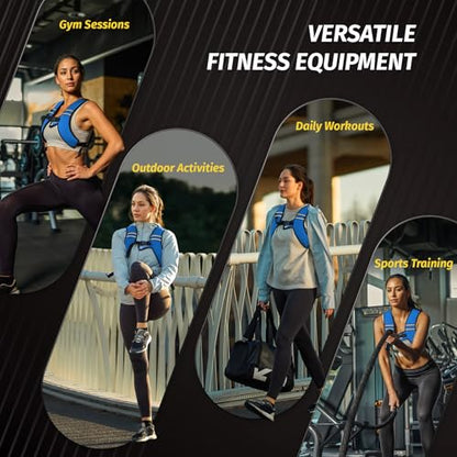 Zelus Weighted Vest for Women Men, Washable Z-Fit Weighted Vest 5/10/15lb - color: Light Blue, size: 5 LB