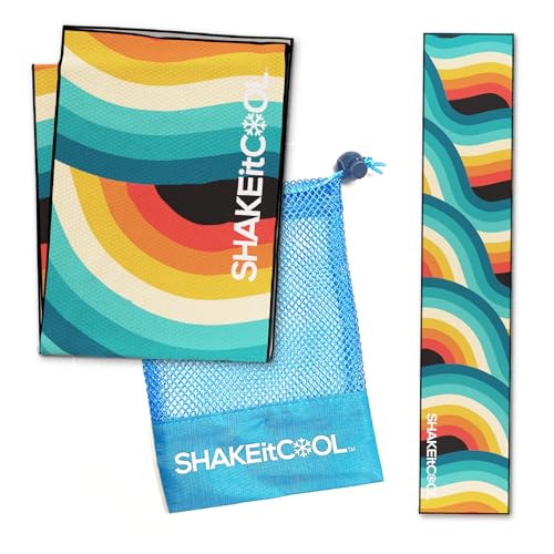 Original Cooling Towel – Be Cool in Style - Heat Relief, Soft, Lightweight, Sun Protection, Easy Clean - Perfect for Biking, Running, Yoga, Gym, Gardening - Retro - color: Retro