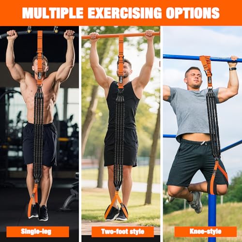 Pull Up Assistance Bands Set, 300 lbs Max Heavy Duty Resistance Bands with Adjustable Strap, Non-Slip Handle & Door Anchor, Full Body Strength Training Workout Equipment for Home Gym Fitness