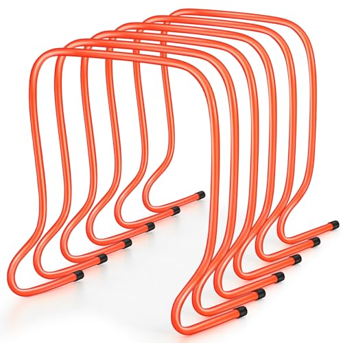 6 Pcs Plyo Hurdles Training Equipment Practice Speed Hurdles Training Track Agility Soccer Football Basketball Baseball Plyometric for Kids Athletes Indoor Outdoor Sports