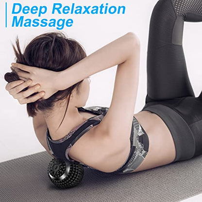 Vibrating Ball Massager, 4-Speed High-Intensity Fitness Lacrosse Ball, Mobility Ball for Workout Recovery, Deep Tissue Massager for Pain Relief and Trigger Point Treatment (Black) - color: Black