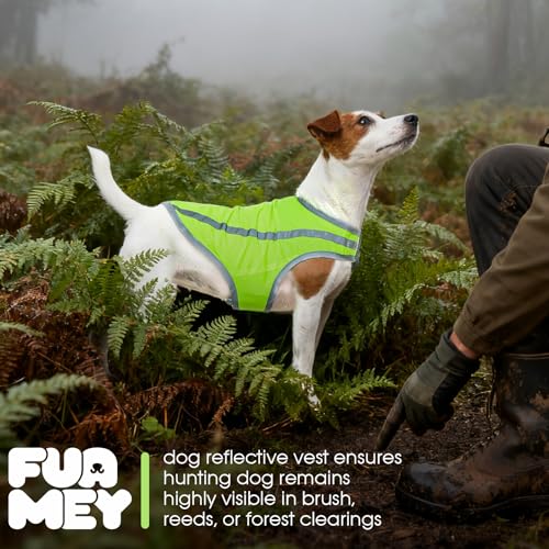 FUAMEY Dog Reflective Vest for Large Dogs,Dog Hunting Vest High-Visibility - color: Green, size: X-Large