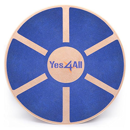 Yes4All Versatile Wooden Wobble Balance Board, Balance Trainer for Mobility Training, Standing Desk, Core Training, Exercise Balance Stability Trainer