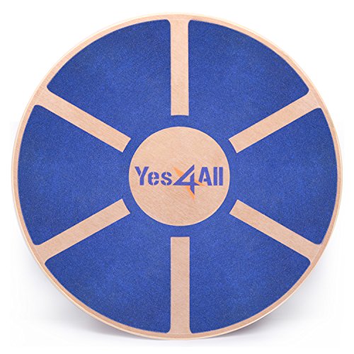Yes4All Versatile Wooden Wobble Balance Board, Balance Trainer for Mobility Training, Standing Desk, Core Training, Exercise Balance Stability Trainer