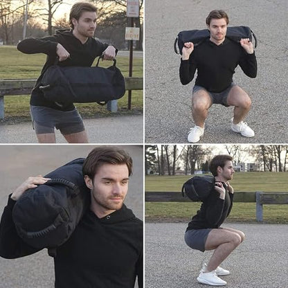 Fitness Sandbag with Handles, Adjustable Weight Training Bag