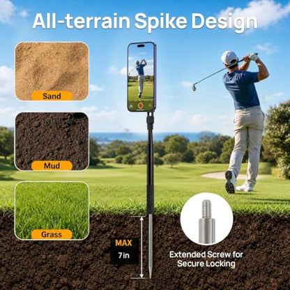 Golf Tripod for Swing Recording & Analysis, 59" Extra-Height