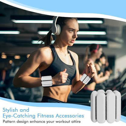 Wrist Ankle Weights for Women, Adjustable Ankle Weights Strength Training Silicone Bracelets Workout Wrist Ankle Weights for Men Women Yoga Running Dance Ankle Arm Leg Weights (2lb) - color: Grey