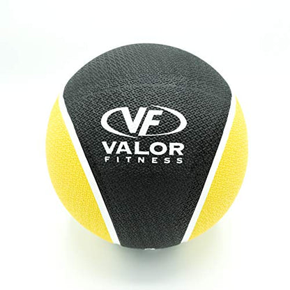 Valor Fitness Weighted Medicine Balls Handheld Rubber Med Ball Weights for Core Training Balance Ab Workout Equipment Home Gym Exercise