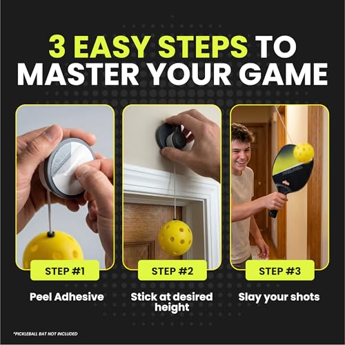 Swingball Solo Pickleball Trainer Set – Wall Mount Rebounder with Real Ball Tether – Indoor/Outdoor Practice Partner for All Skill Levels – Perfect Solo Training Aid - No Paddle Included, Ages 6+