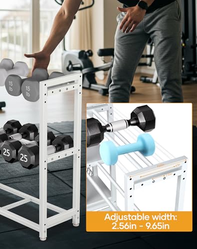 FHXZH Dumbbell Rack Stand Only - Weight Rack for Home Gym - color: White-Large