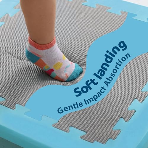 Mini Trampoline for Kids 25 Inch, Rebounder Bouncing Board with Non-Slip Base, Sensory Balance & Bounce Jumping Toy, Gift for 3-12 Boys & Girls, Max Load 200 lbs - color: Light Blue