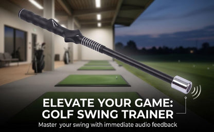 Golf Swing Trainer, Grip Correction Swing Click Feedback Training Aid Weighted Portable Indoor Outdoor Practice Stick for Beginner Tempo Golfers, Golf Gifts for Men