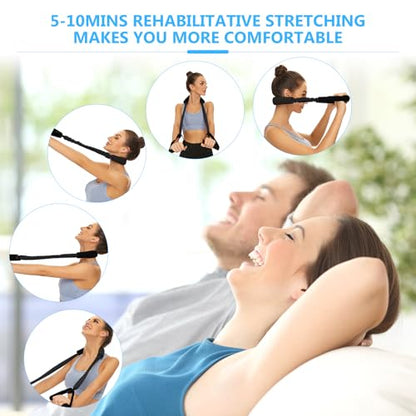 Neck Stretcher Exerciser, FSA/HSA Eligible, Cervical Traction Device for Neck Pain Relief and Spine Alignment. Portable Neck Traction Exerciser for Home/Office, Neck and Shoulder Relaxer Easy to Pull. - size: 30-35 Pounds
