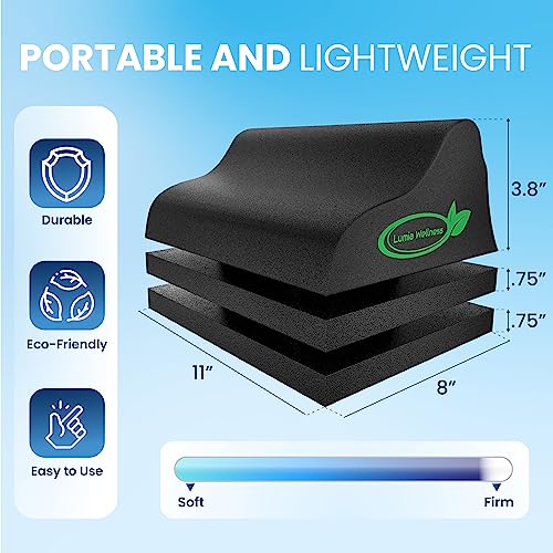 Lumbar Traction Block, Chiropractic Back Stretcher for Pain Relief, Lumbar Decompression, Lumbar Lordosis & Thoracic Kyphosis Correction
