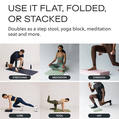 Stakt The Original Foldable Yoga Mat, Premium Foldable Exercise & Workout Mat with Non-Slip Surface, Lightweight Portable for Studio or Home Use, As Seen on Shark Tank