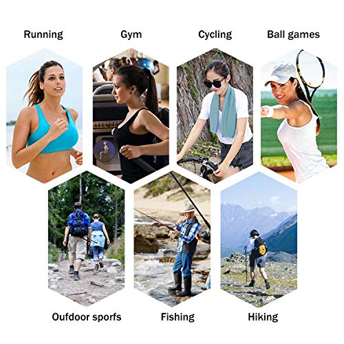 INNOLIFE 6 Pack Cooling Towels Breathable Ice Towel for Sports, Gym, Fitness, Running, Hiking, Yoga - Blue - color: Blue