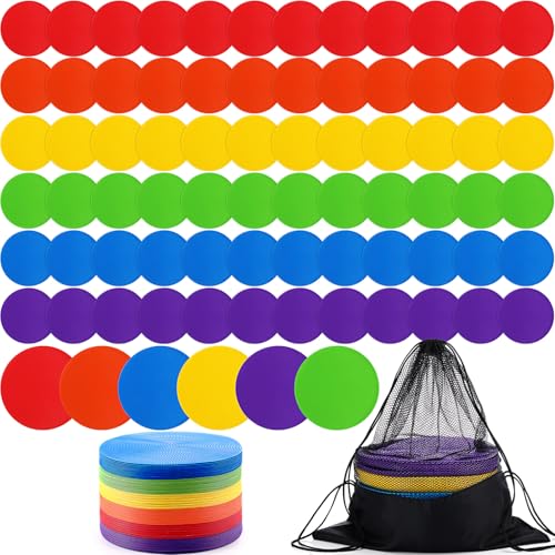 TPE Floor Spot Markers Dots for Gym Flat Non Slip Spot Marker Dance Dot for Gym Sports Soccer Basketball Agility Training Field Marking Equipment
