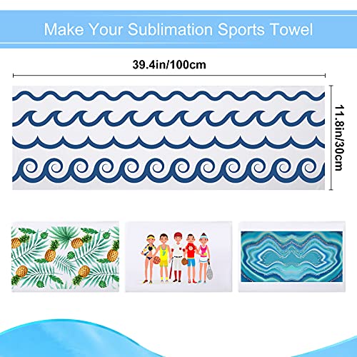 BBTO 12 Count Sublimation Cooling Towels 40"x12" Microfiber Sports Sweat