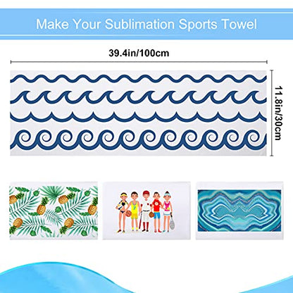BBTO 12 Count Sublimation Cooling Towels 40"x12" Microfiber Sports Sweat