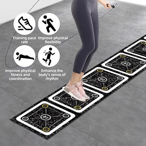 Rubber Agility Ladder Non-Slip Speed Agility Training Ladder Pad for Soccer Football Footwork, Workout Ladder for Soccer Football Tennis Boxing Training, Agility Training Equipment