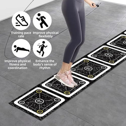 Rubber Agility Ladder Non-Slip Speed Agility Training Ladder Pad for Soccer Football Footwork, Workout Ladder for Soccer Football Tennis Boxing Training, Agility Training Equipment
