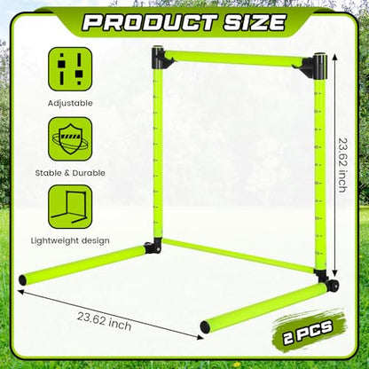 Gemscream 2 Pcs Adjustable Height Training Hurdle 23. 62'' Detachable Hurdles Track and Field Equipment Agility Speed Training Equipment with Scale for Soccer Basketball Obstacle Courses Workout