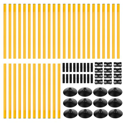 2.6FT Speed Agility Training Hurdles Set Adjustiable Height Jumping Hurdles Soccer Agility Poles for Beginner and Student - style: Pack of 6