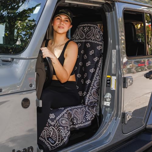Sprints Athletic Running Towel, Full-Sized, Car Seat Cover - Performance Microfiber (Paisley Probs) - color: Paisley Probs W/ Snaps