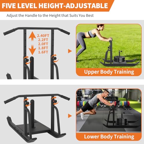 GarveeLife Weight Sled, Football Sleds and Chutes,Sled Push Gym Equipment