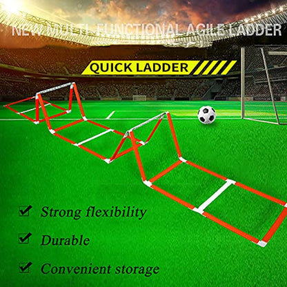 Agility Ladder for Speed Training - Fixed Football Sports Speed Ladder for Home Gym, Athletic Footwork Drills & Fitness Equipment for Athletes