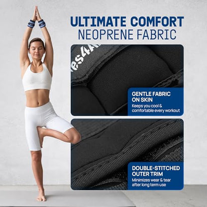 Yes4All Adjustable Wrist & Ankle Weights 3.5/5 LB Pair, Leg Weights for Women & Men, Weighted Arm Bands with Removable Sandbags for Fitness, Pilates, Walking, Strength Training - Versatile Colors