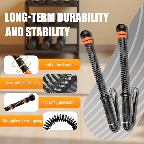 2026 New Ropeless Battle Ropes Adjustable Weight - Weighted Cordless Battle Ropes for Home Gym, with Non-Slip Handles, Heavy Portable Battle Sticks