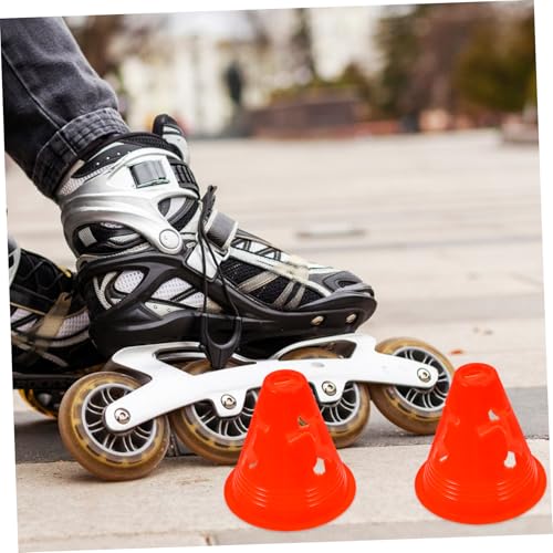 Toddmomy Skating Sign Bucket Practice Cones Small Traffic Cones Training Cones Play Cones Plastic Cones Sports - color: Orange