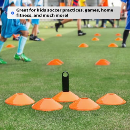 GHB Soccer Cones 25/50/100 Pack Disc Soccer Sport Cones - color: 50Pcs Orange
