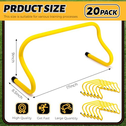 Wettarn 20 Pcs 9" Speed Training Agility Hurdles for Athletes Training Hurdles Reliable Training Hurdle Plyometric and All Purpose Hurdles Training Equipment for Soccer Basketball Football