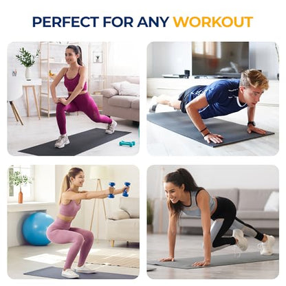 SereneLife Yoga Mat 30" x 60", 6mm Extra Thick Non-Slip Fitness Mat, Soft & Durable Exercise Mat for Gym, Cardio, Pilates, Stretching, Floor Workouts, Lightweight, Travel-Friendly, Men & Women
