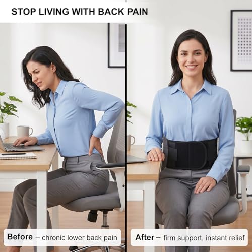 Back Brace for Women Lower Back Pain, Lumbar Support Belt - size: Medium